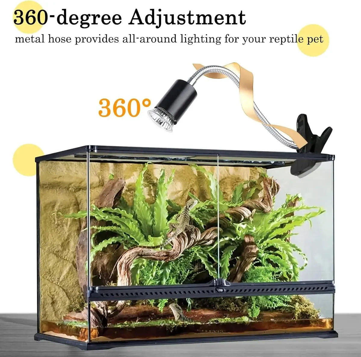 Lámparas De Calor Para Tortuga Reptiles 2 Bombillas Uva+uvb