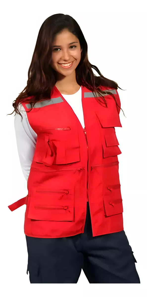 Chaleco Geólogo Poplin Con Reflectantes