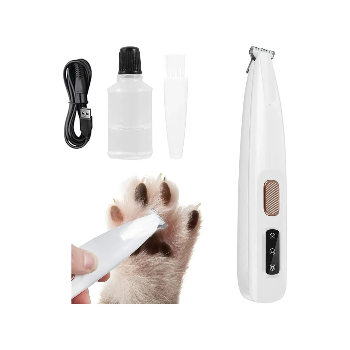 Recortadora Impermeable Para Perros Y Gatos Con Luz