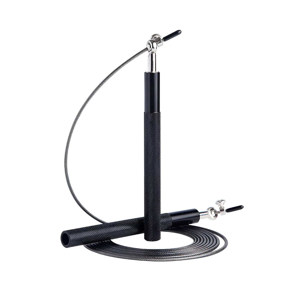 Cuerda Saltar Aluminium Box Crossfit Ultra Rapida Color Negro