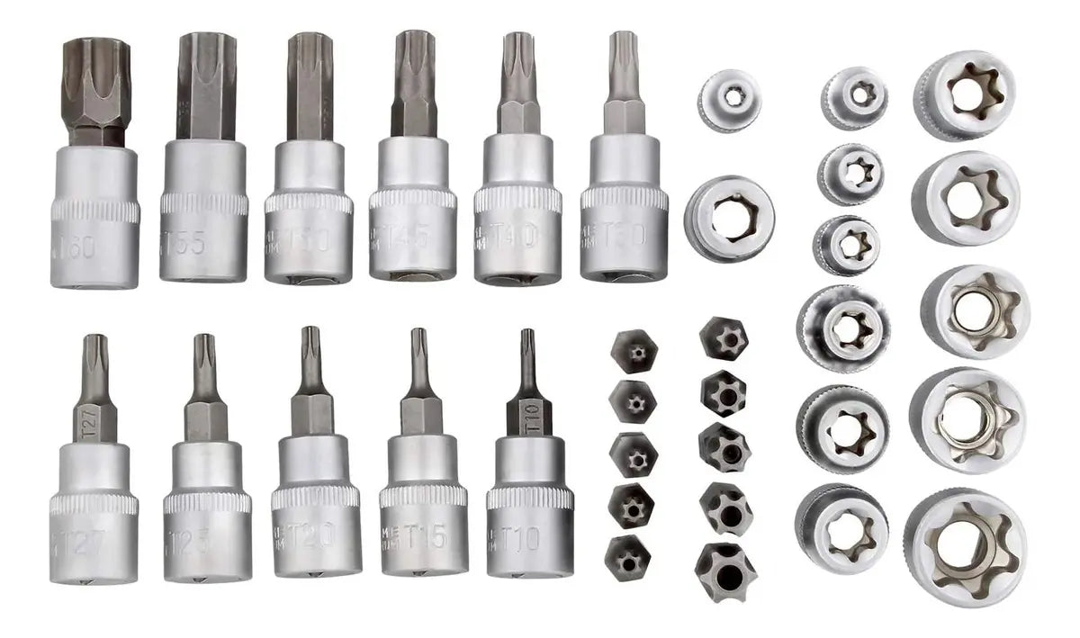 Juego de Conectores Torx Bit de 34 Piezas con Enchufes