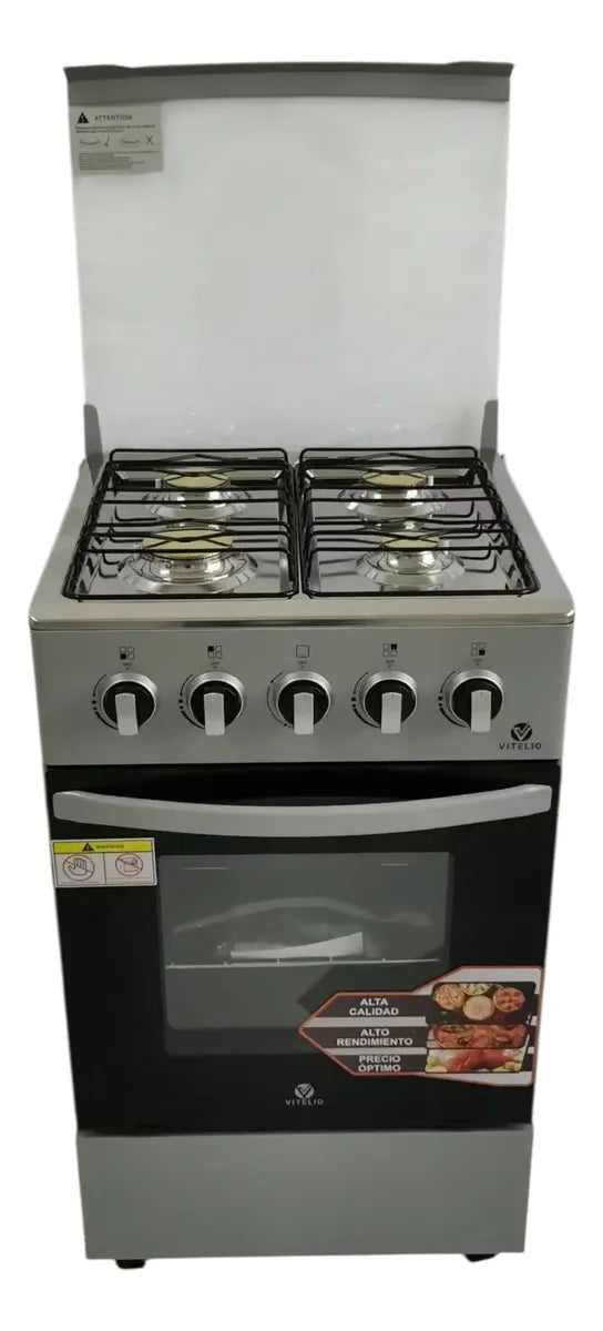 Cocina A Gas Vitelio 4 Quemadores Horno 50l Gas Licuado