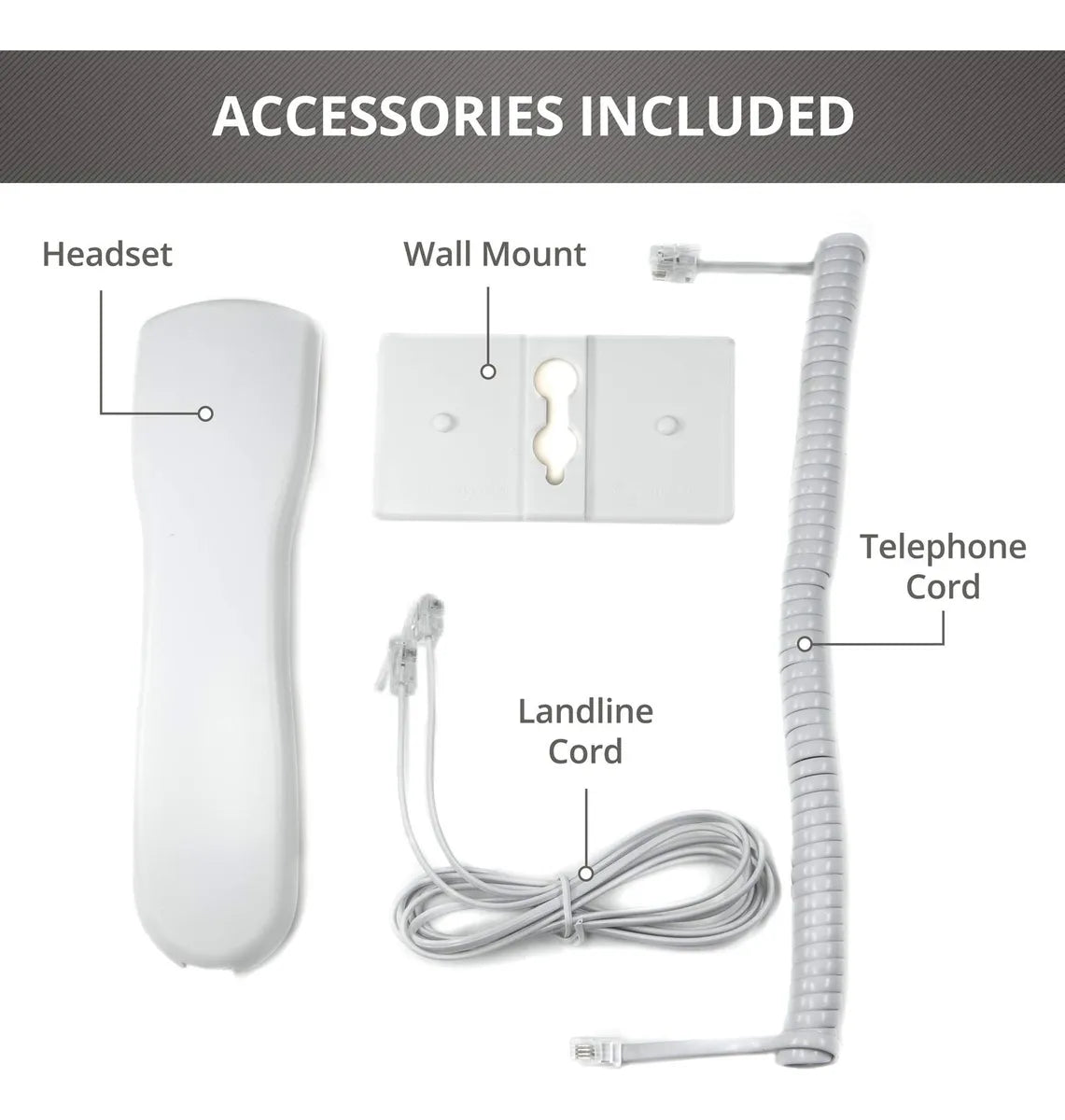 Teléfono Tyler Tbbp-4-wh para personas mayores con altavoz