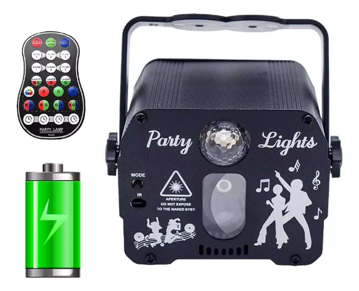 Luces Mini Láser Con Magic Led Rgb - Rojo Y Verde - Fiestas En Casa