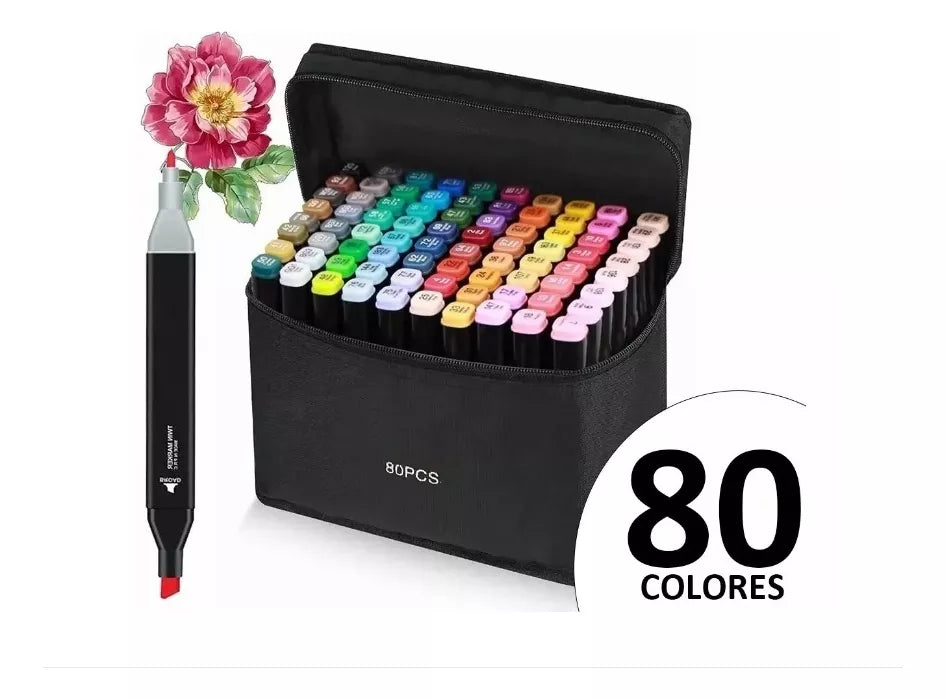 Kit 80 Lápices Marcadores Rotuladores Permanentes