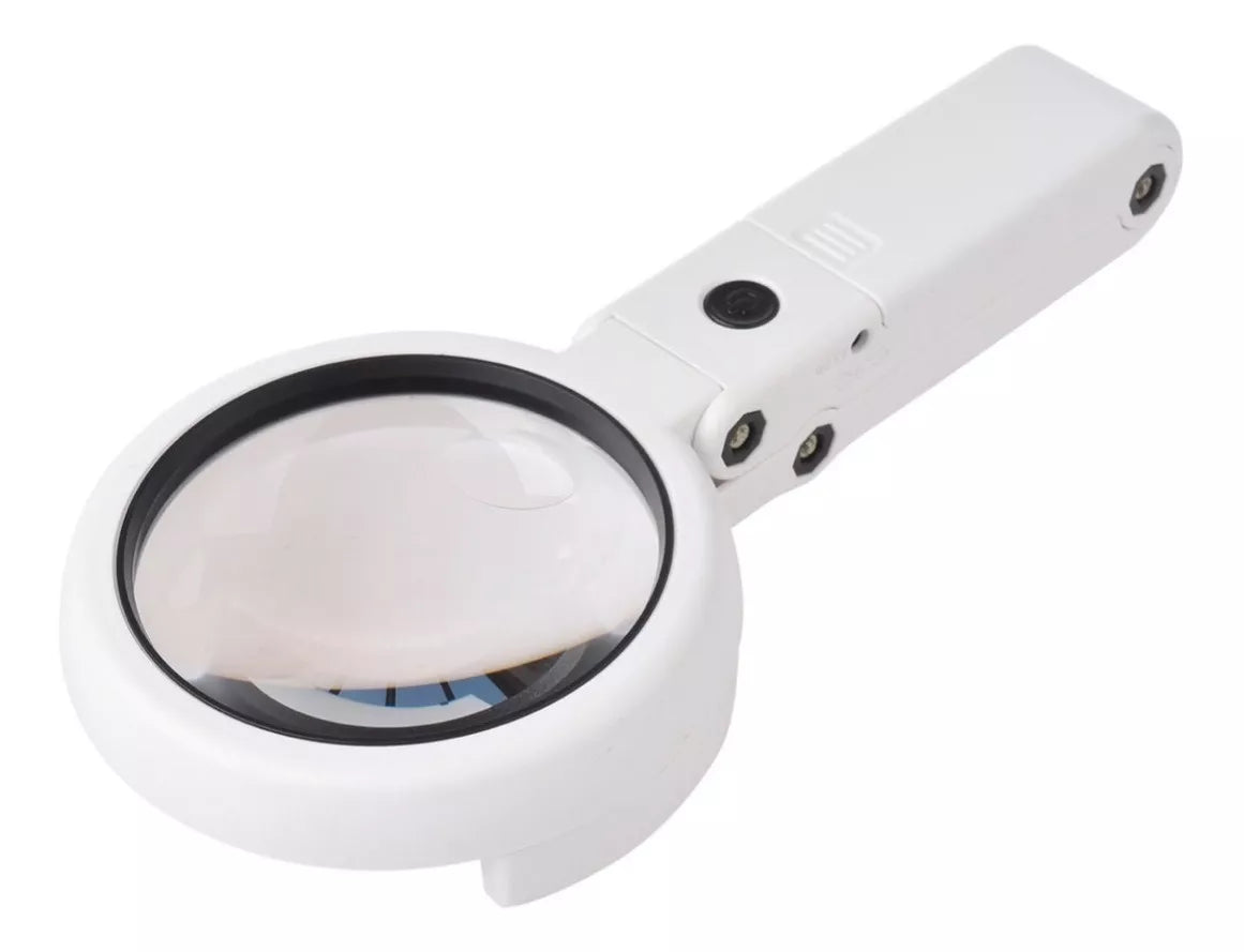 5x/10x Lupa De Escritorio De Mano Con Luz Led