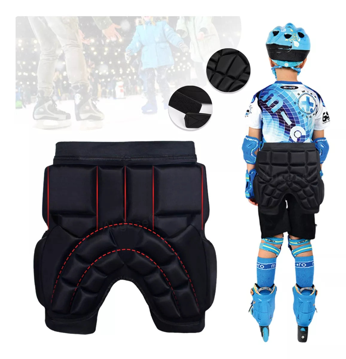 Pantalones Protección Cadera Eva Anticaída, Esquí / Patinaje