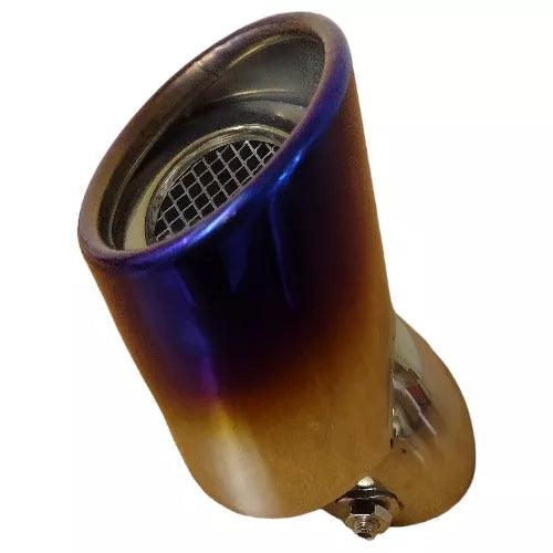 Cola De Escape Curva Punta Ovalada Ionizada