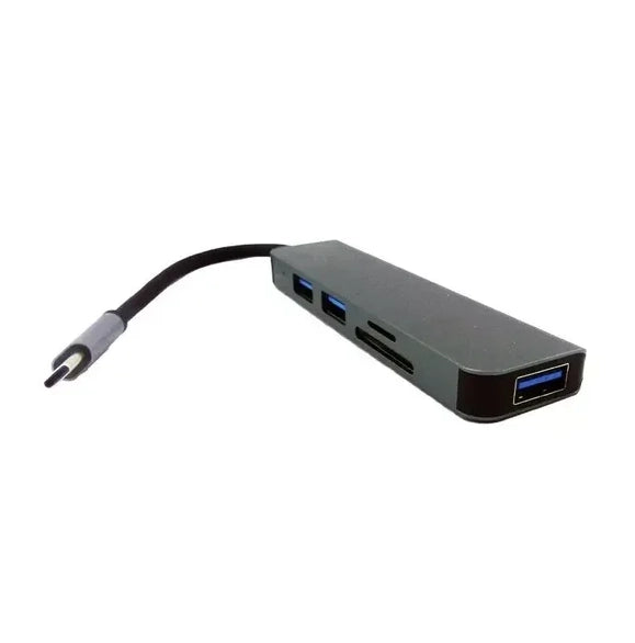 Hub USB-C 6 en 1 HDMI 4K USB 3.0 SD TF