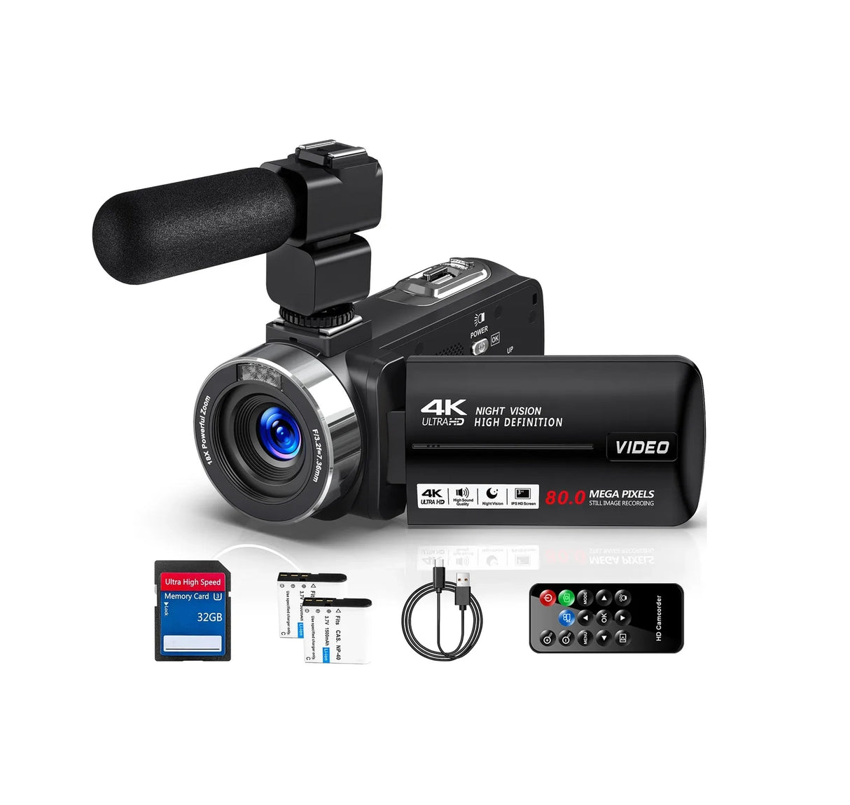 Camara De Video Videocamara 4k 80mp Ir Visión Nocturna