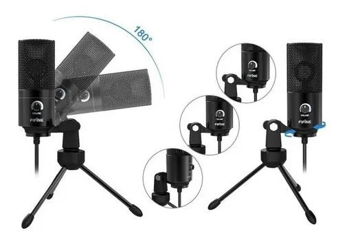 Micrófono Fifine K669B Condensador Cardioide color negro