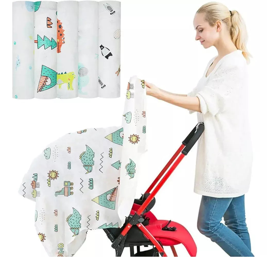 Manta De Bebe Tutos Pañales Bebe Set 4 Unid 100% Algodón