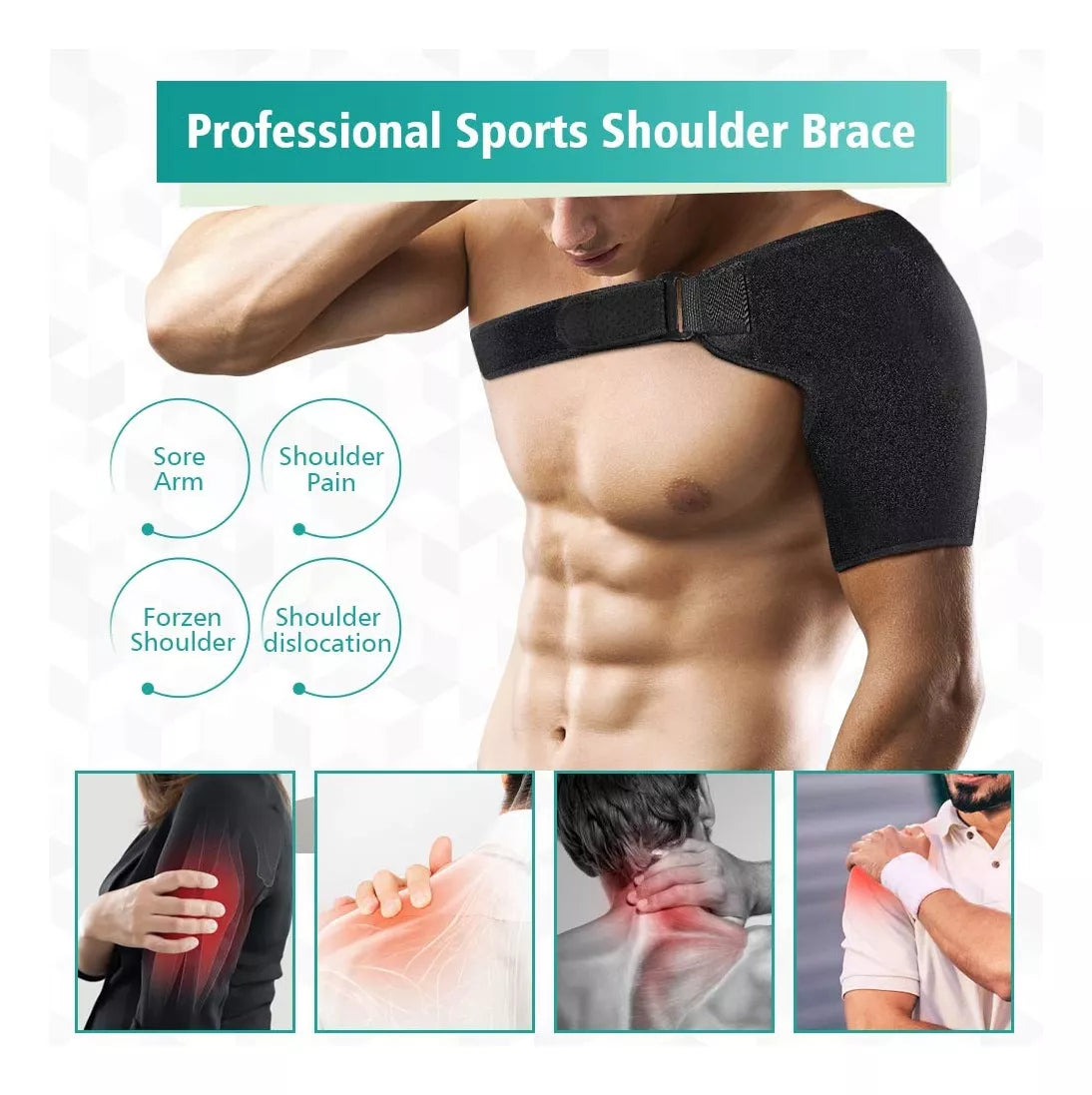 Soporte Hombro De Compresión Ajustable, Manguito Rotador