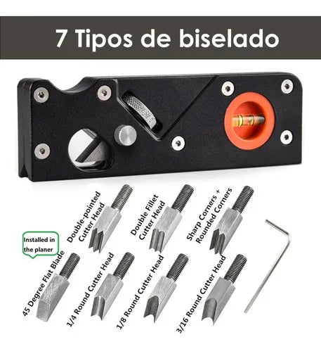 Cepillo Biselado Corte Borde Madera Carpintería +7 Hoja /uss