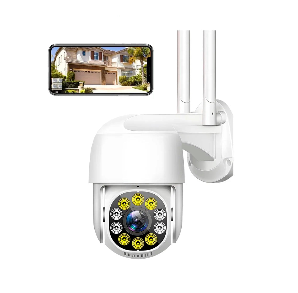 Cámara De Seguridad Exterior Wifi Hd 1080p 360°