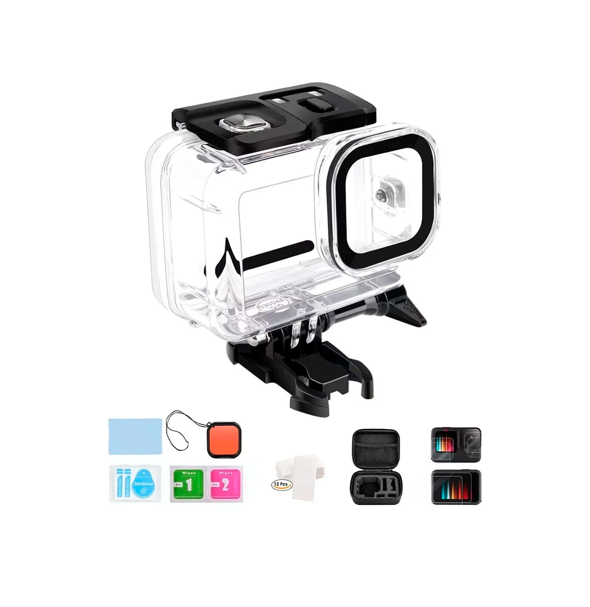 Kit Estuche Funda Filtros Mica Para Gopro Hero 9/10/11 22en1