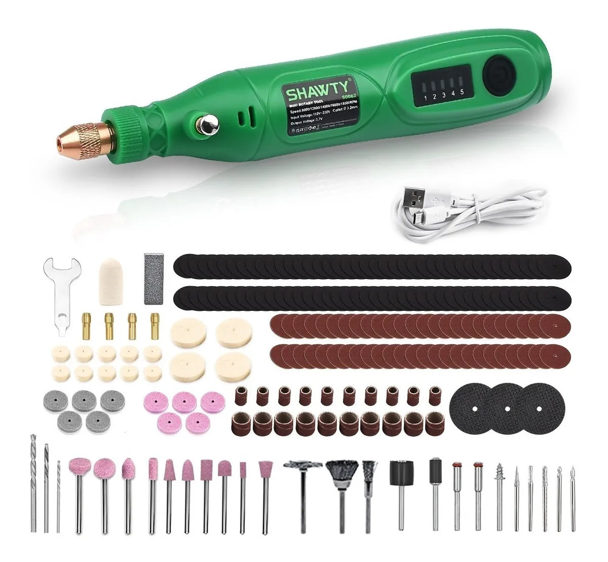 Mini Minitornos Taladro Esmeril Pulido Shawty 210 Accesorios
