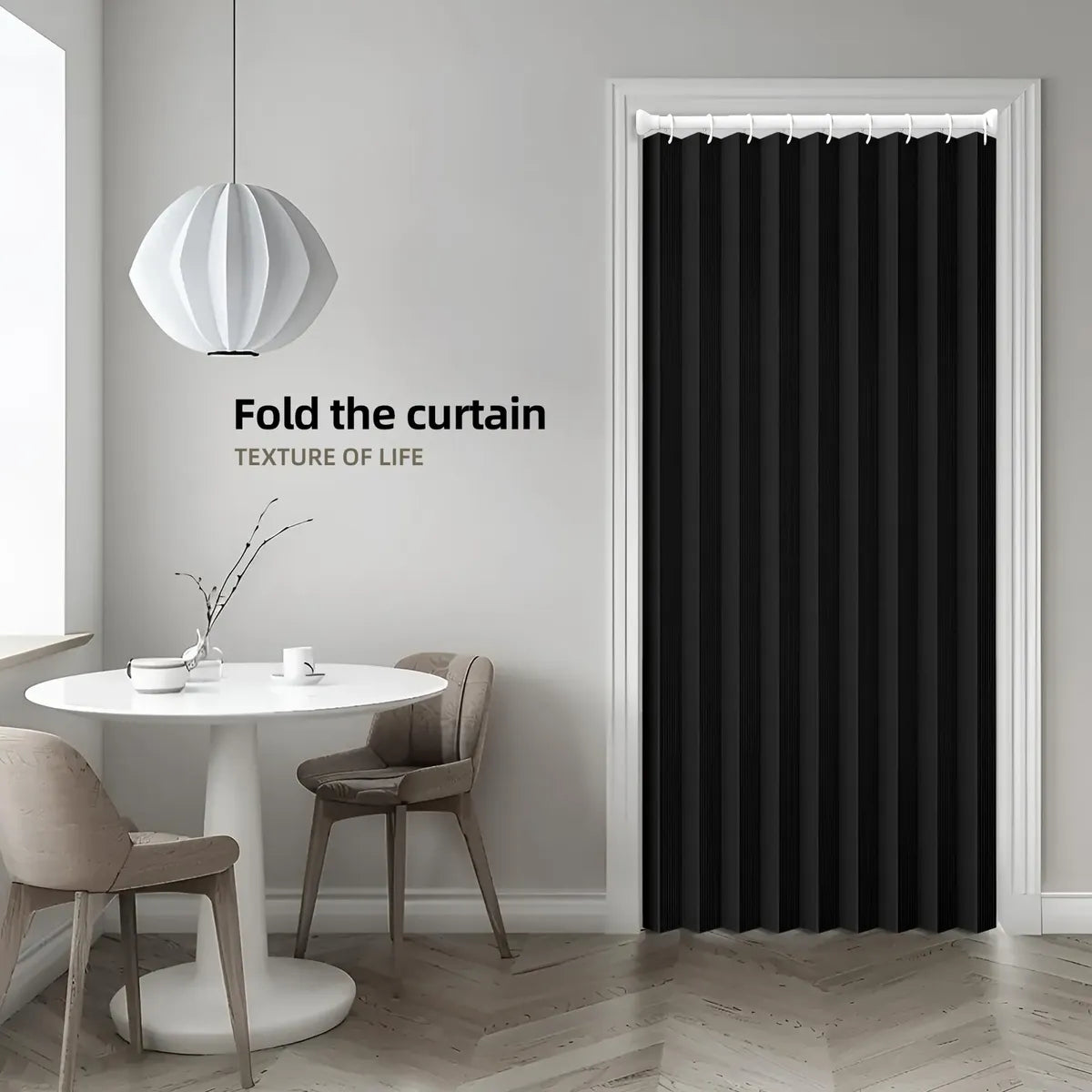 Cortina Magnética para Puerta Diseño Acordeón – Visillo
