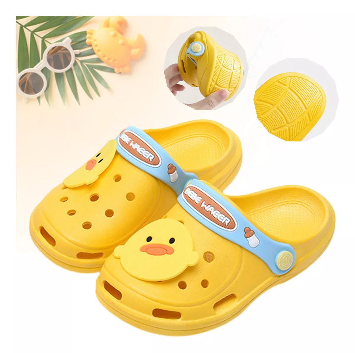 Lindas Y Cómodas Pantuflas Infantiles Pollito Amarillo
