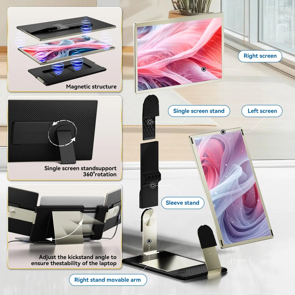 Extensor De Pantalla Para Portátil Domyfan 15.6 Pulgadas Fhd