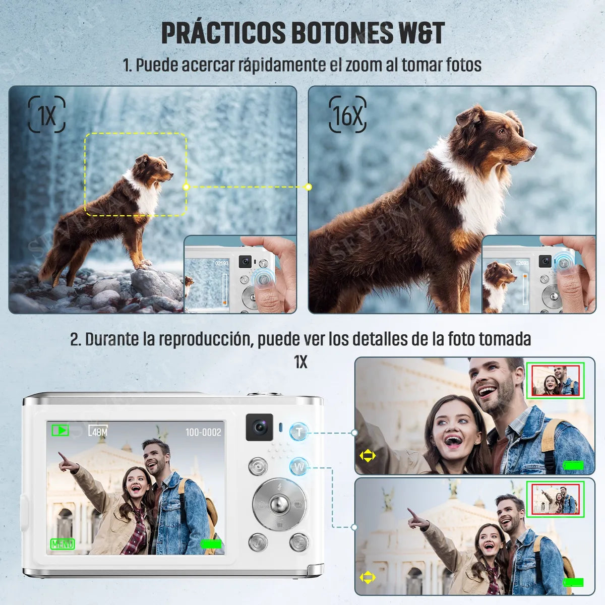 Video Cámara Digital 4k Fhd Cámara Dual Autoenfoque Selfies