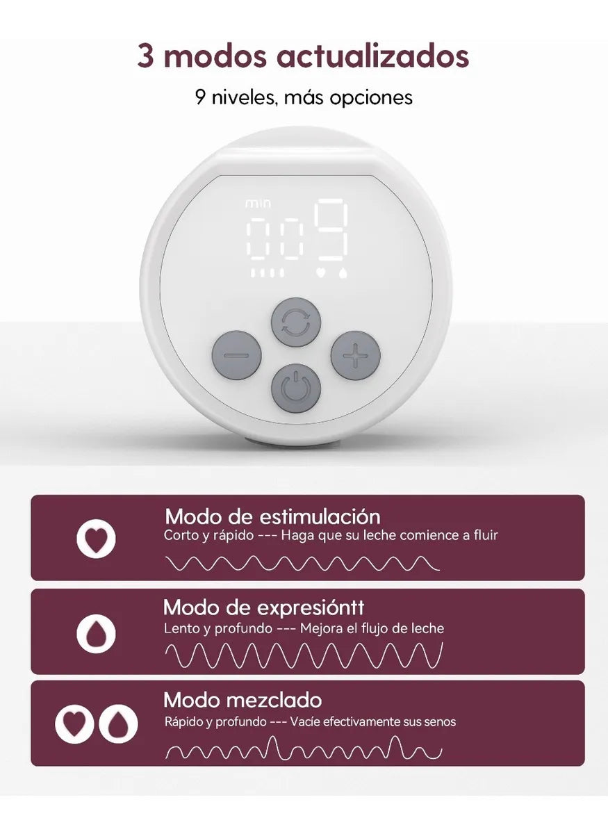 Extractor de leche portátil doble Momcozy S12 Pro de 24 mm