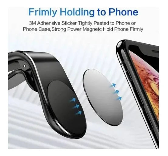 Soporte De Celular Magnético Para Auto Porta Telefono Iman Color Negro