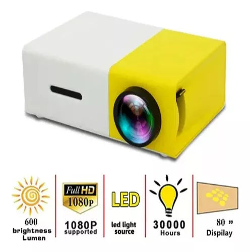 Proyector Mini Portatil Led Hdmi Vga Usb Sd Rca Parlante Pro