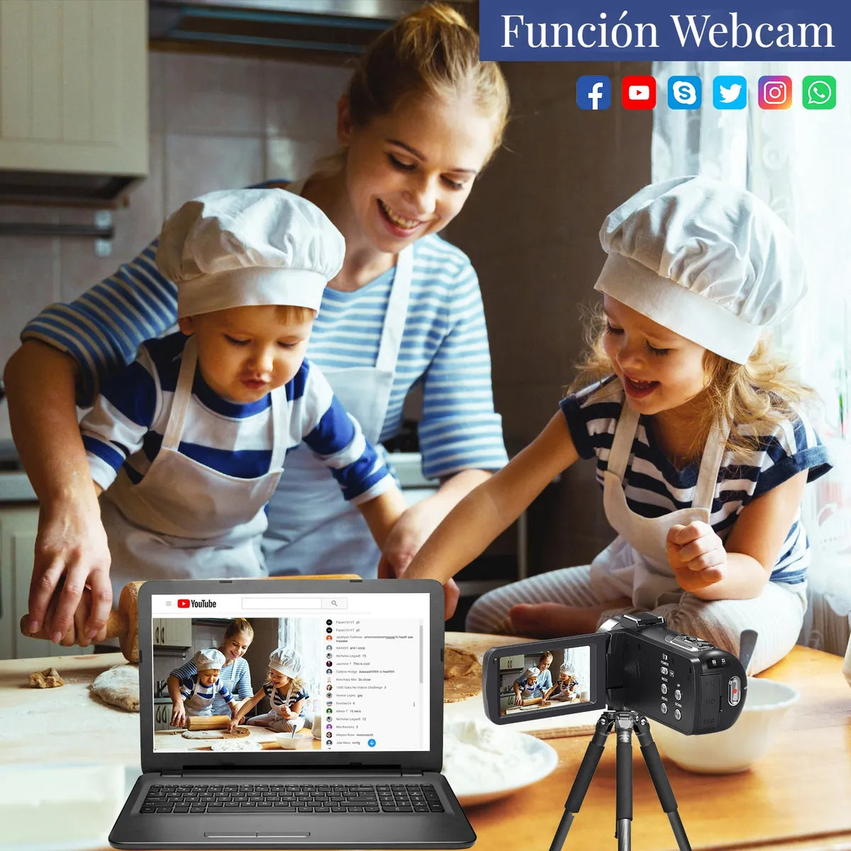 Camara De Video Videocamara 4k 80mp Ir Visión Nocturna