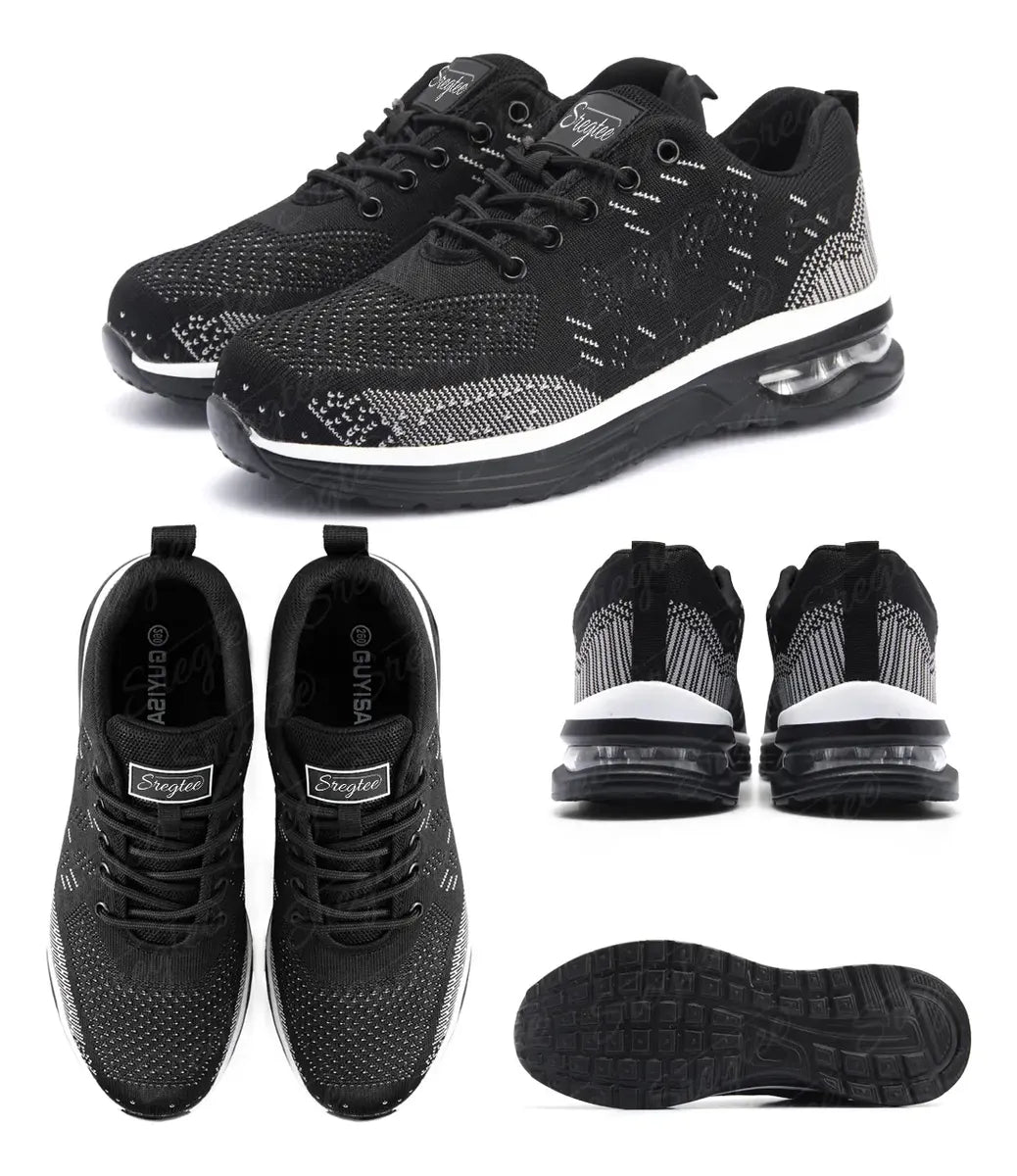 Zapatillas de Seguridad SREGTEE con Plataforma Air | Puntera de Acero | Antipinchazos | Unisex | Nuevos