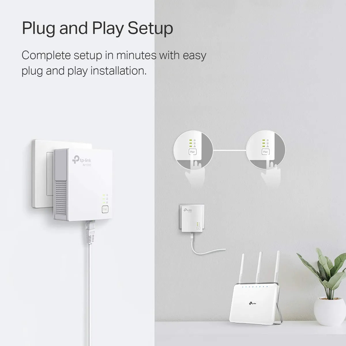 Adaptador Ethernet Powerline Tp-link Av1000 De Puerto Gigabit