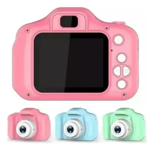 Mini Camara Fotos Digital Infantil Recargable Filma Juegos Color Celeste