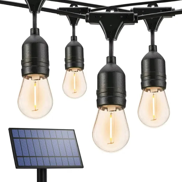 Guirnalda De Luces Solar 10mtr /10 Ampolletas Led Exteriores