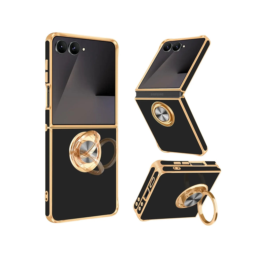 Funda Fingic para Samsung Galaxy Z Flip7 5G con Anillo Giratorio 360° – TPU Antigolpes