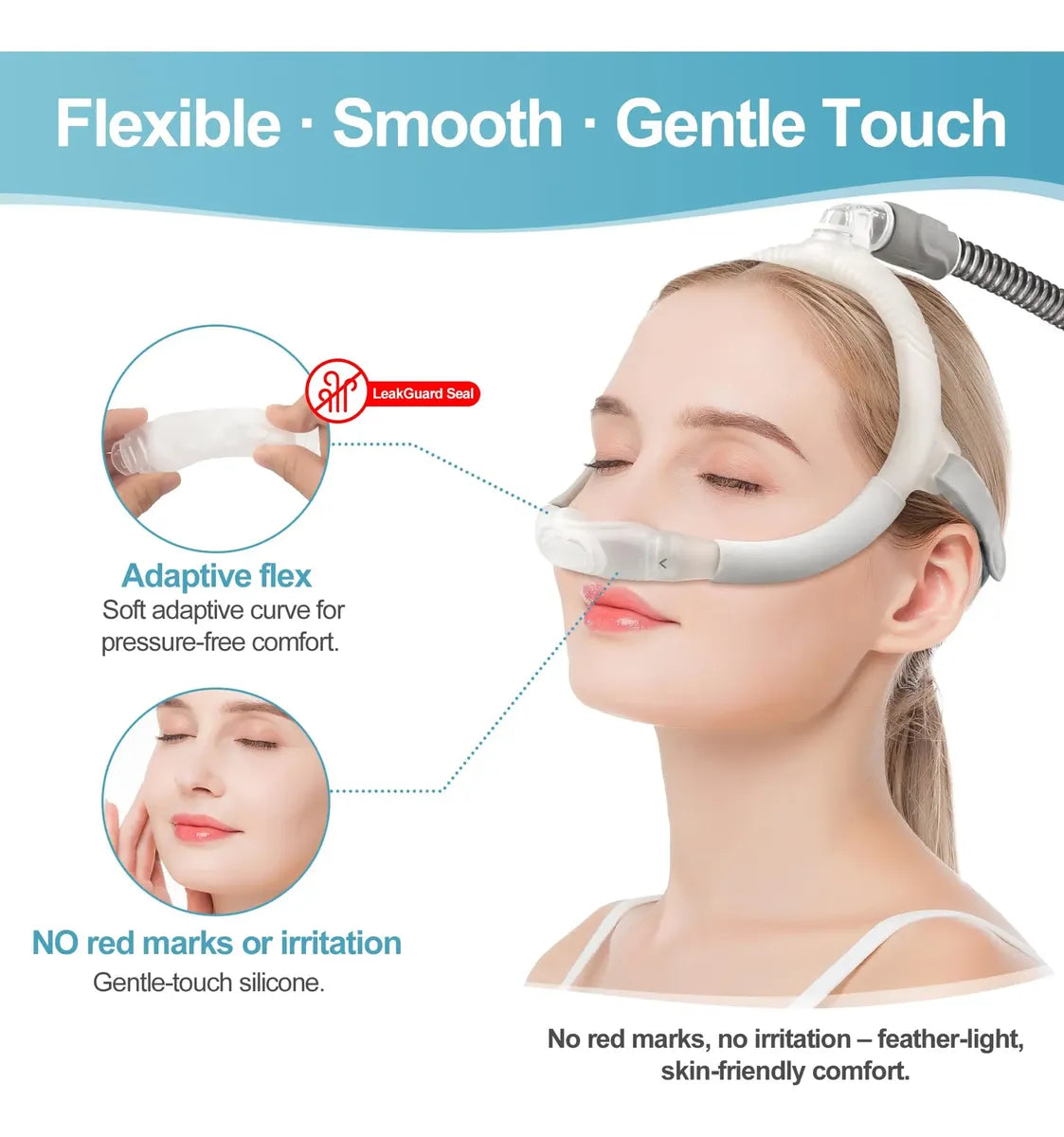 Paquete de 2 Cojines Nasales de Repuesto para CPAP AirFit N30i