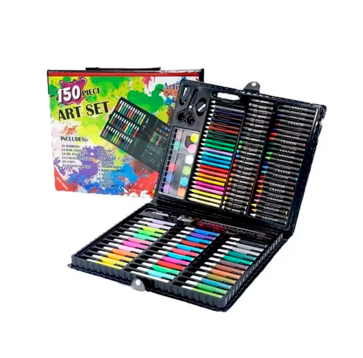 Set 150 Piezas Arte Dibujo Pintura Colorear Creativo Niños