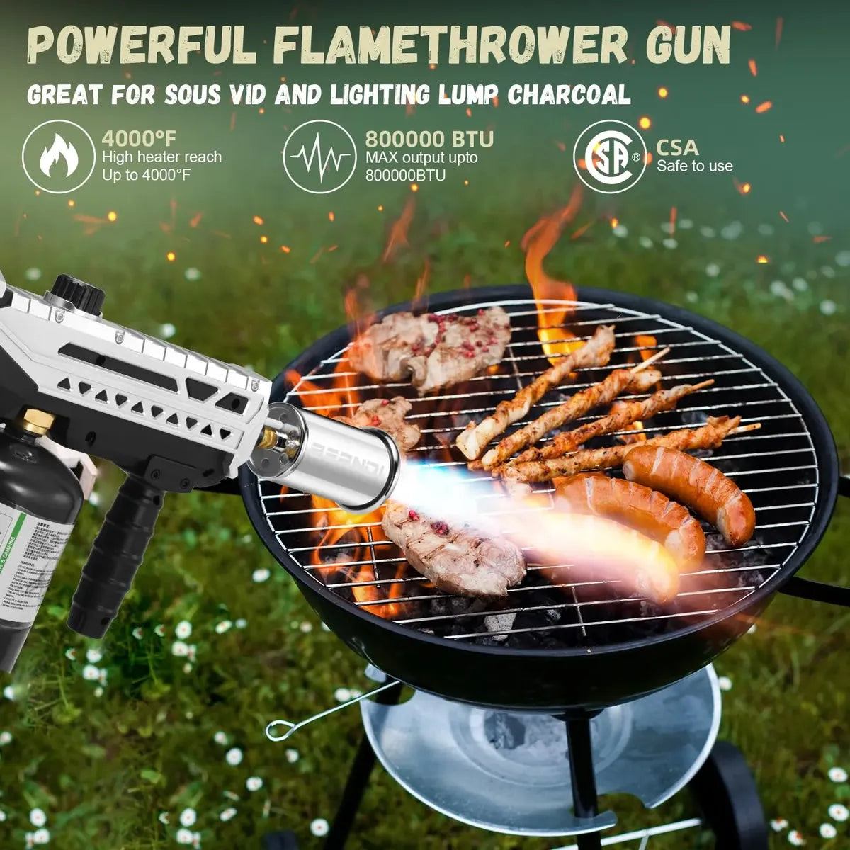 Pistola Soplete a Propano ZYCBERNOI 800.000 BTU | Encendido Piezoeléctrico | Uso Industrial