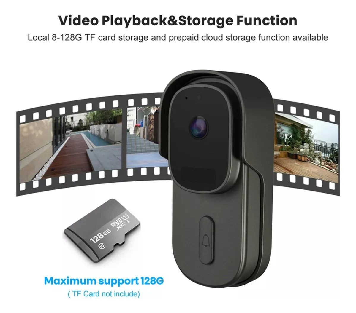 Timbre Inalámbrico Inteligente Con Cámara Wifi Impermeable