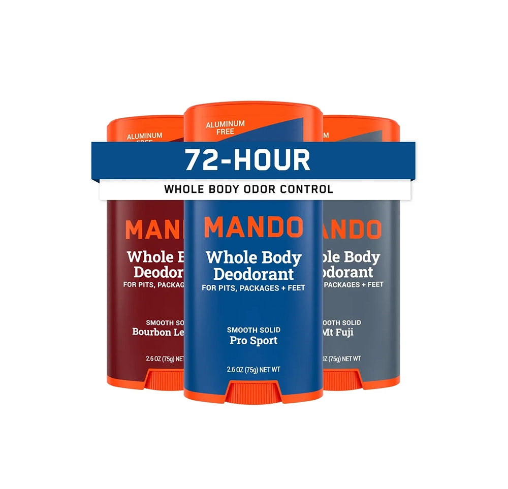 Desodorante Mando Whole Body For Men 72H Odor Control Pack x3 | Control de Olor Corporal Completo