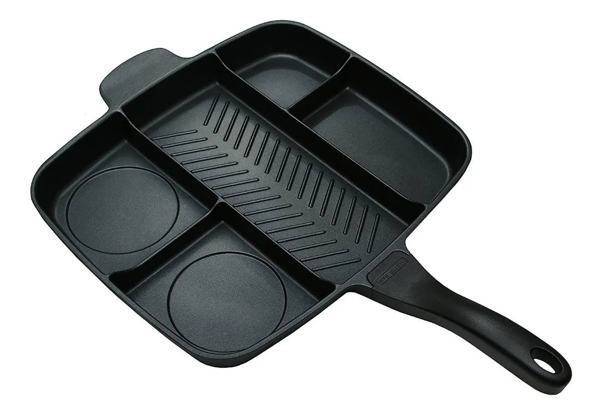 Sartén Multiuso 5 En 1 Sartenes Antiadherentes Plancha Grill