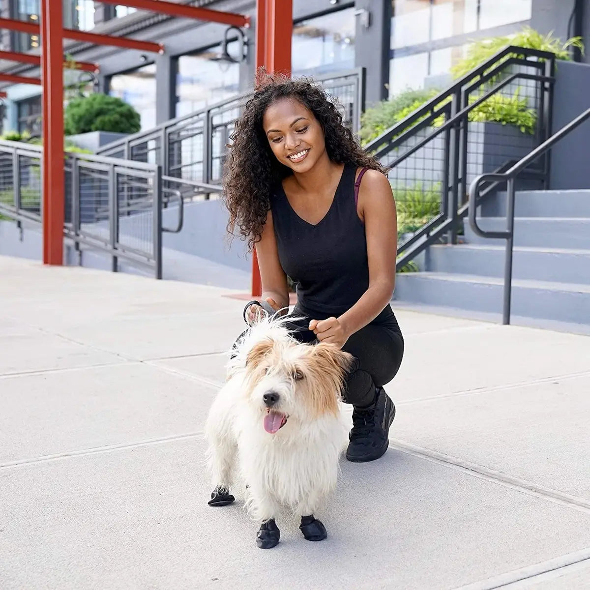 Pawz Botas Impermeables para Perros Tiny Negro