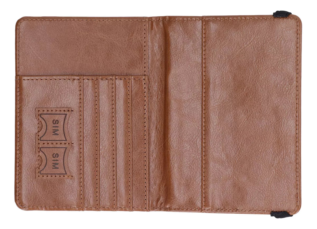 Funda Para Pasaporte Del Reino Unido, Tarjetero Marrón
