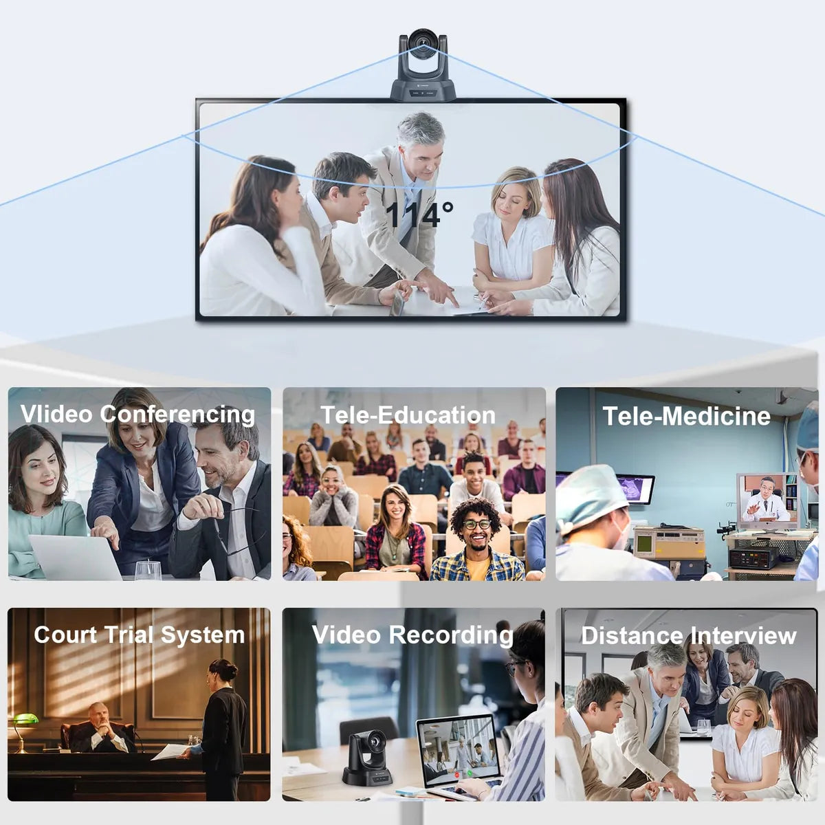 Cámara Ptz Tongveo Con Zoom Óptico 3x 1080p 60 Fps Hdmi Usb