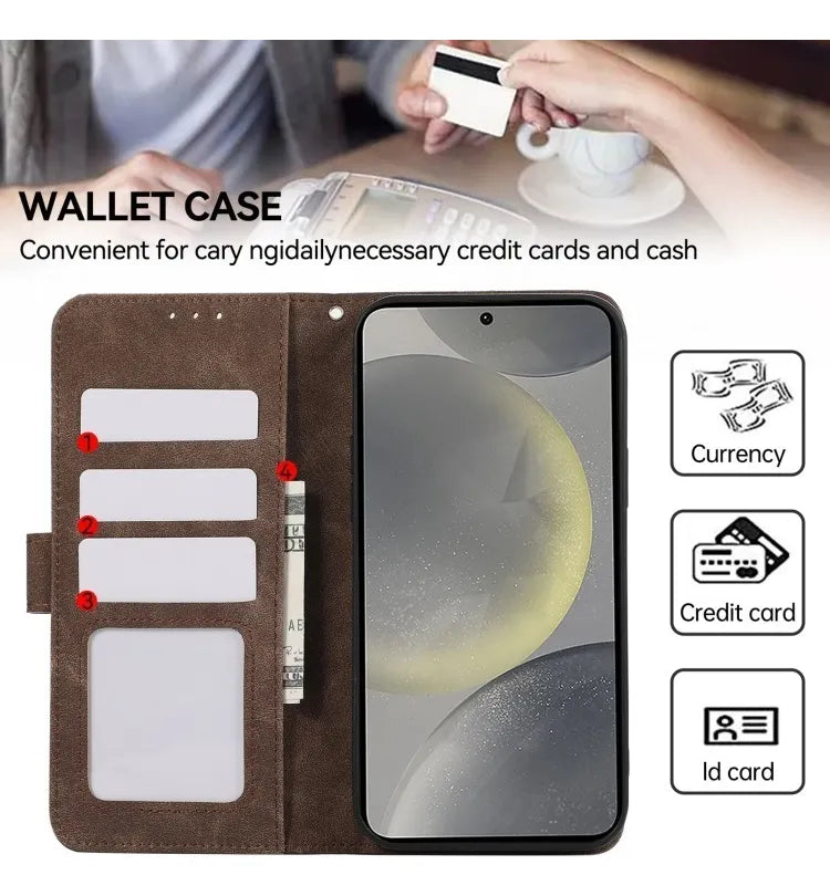 Estuche Carcasa Elegante Y De Negocios For Samsung Con Tarjetero