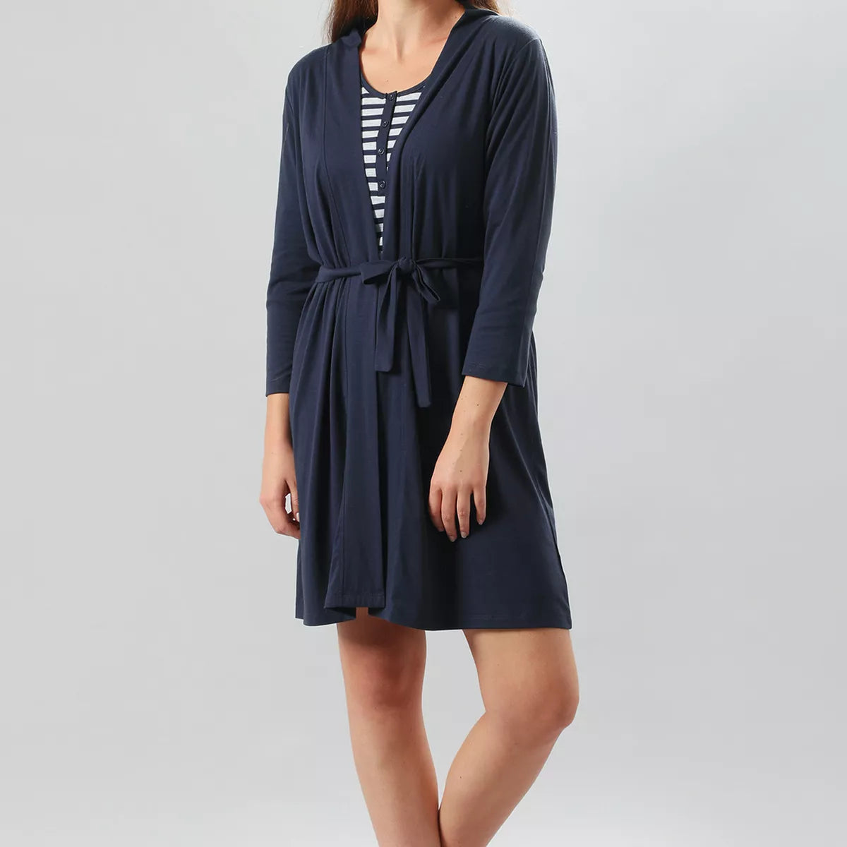 Bata Poliviscosa Flores Maternal Mujer