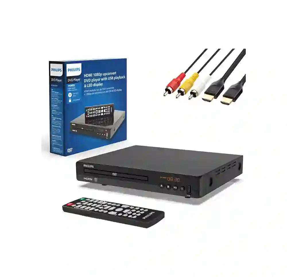 Reproductor DVD Philips 1080p HDMI Multi-Región con USB y Control Remoto 120V
