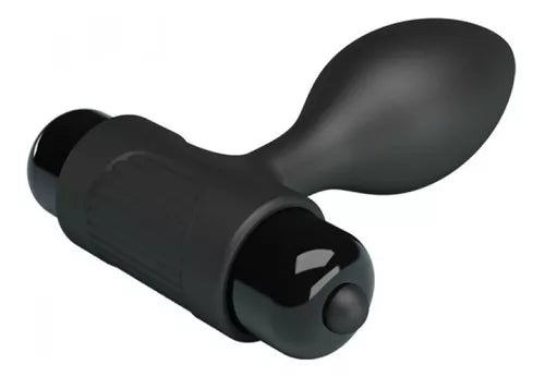 Tapón anal de silicona supersuave y aterciopelado con vibrador