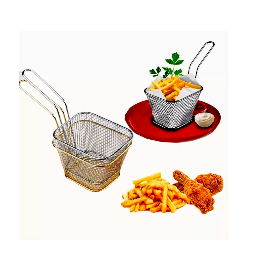 Soporte Para Papas Fritas Y Botana 2pzs Canastilla Mini