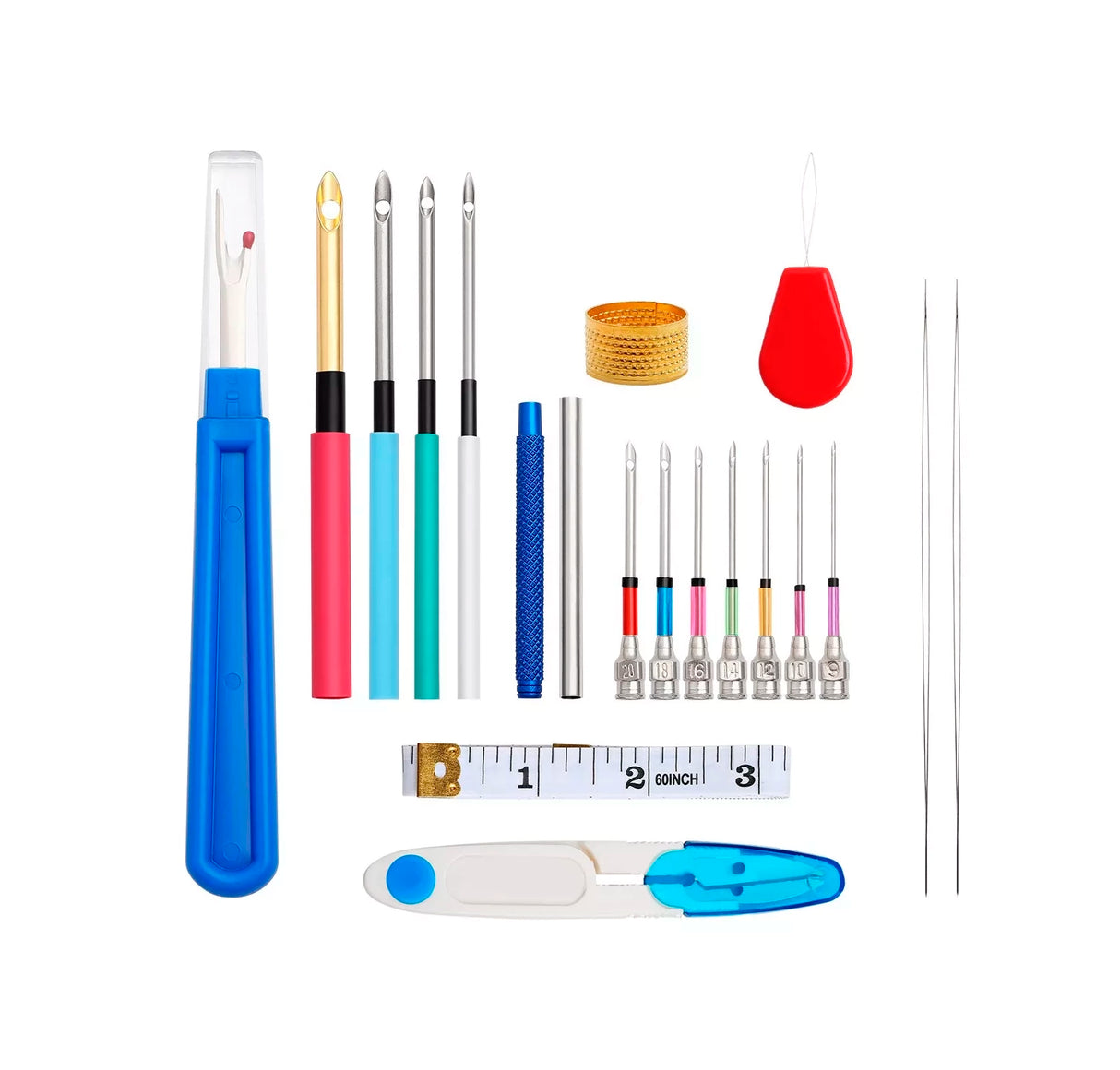 Set Agujas Magicas Bordado Crochet Kit Bordado Magico 16pzs