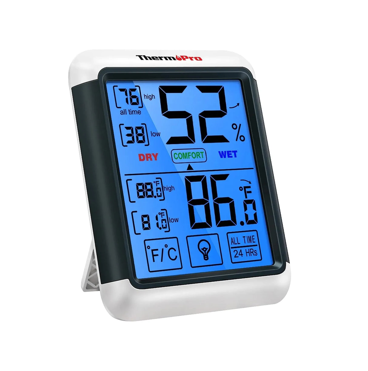 Termohigrometro Thermopro Monitor Temperatura Humedad + Luz